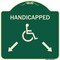 Signmission Handicapped Parking W/ Double Arrows Heavy-Gauge Aluminum Sign, 18" x 18", G-1818-23915 A-DES-G-1818-23915 - alternate 1